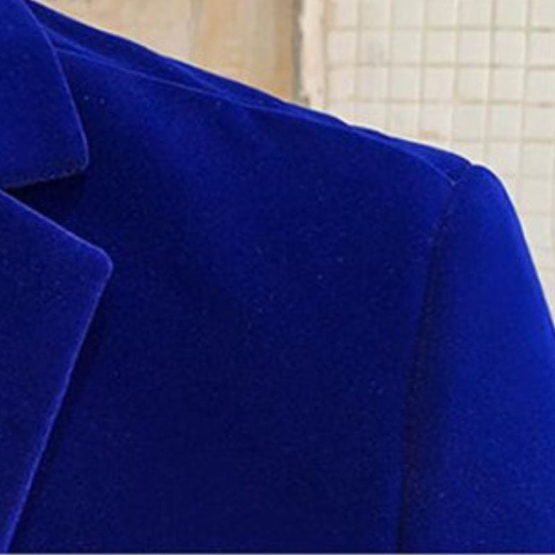 Veste Velour Bleu Homme
