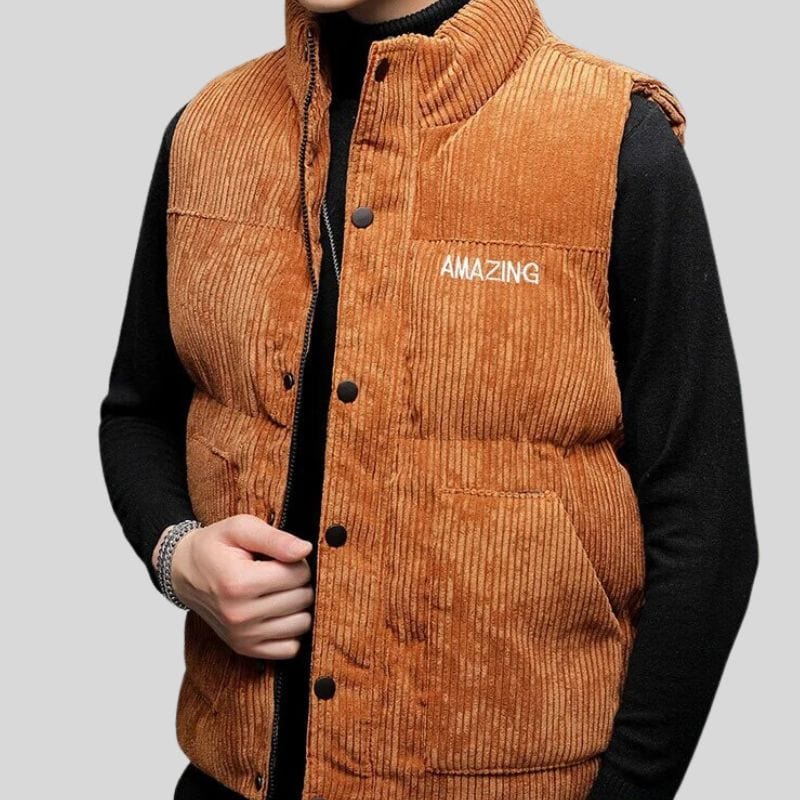 Veste Velour Camel Homme