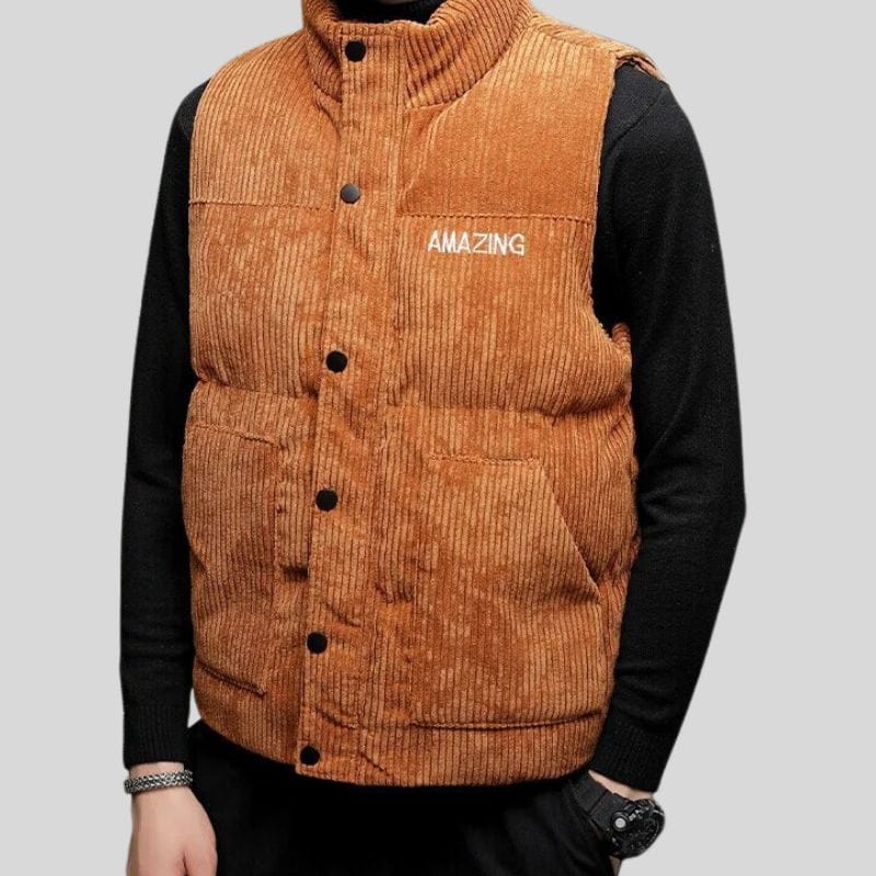 Veste Velour Camel Homme