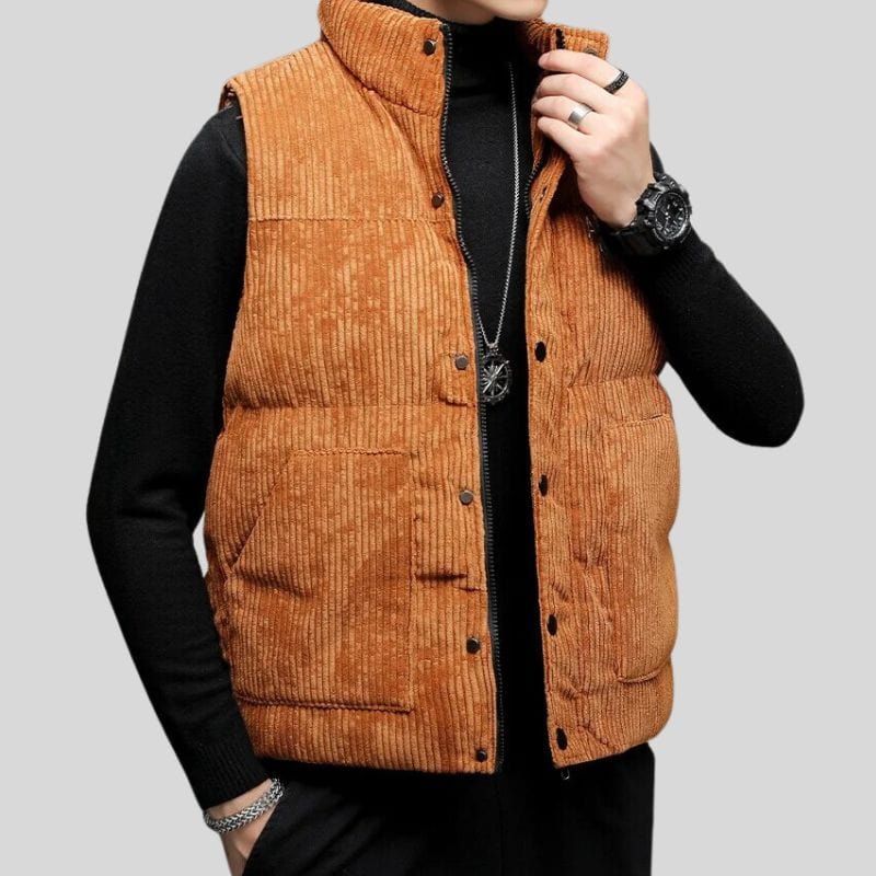 Veste Velour Camel Homme