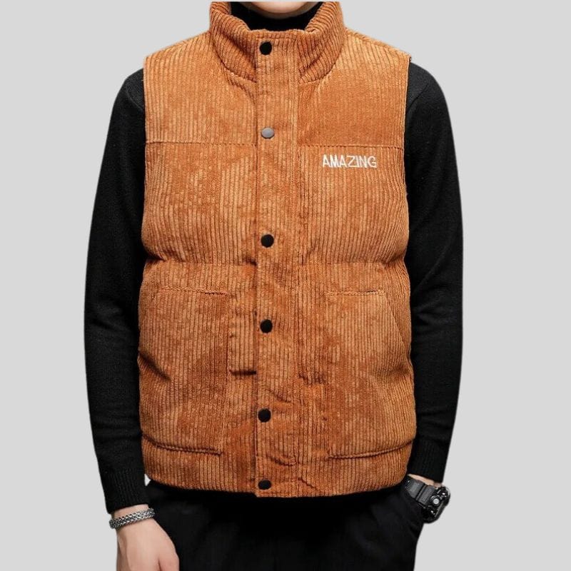 Veste Velour Camel Homme