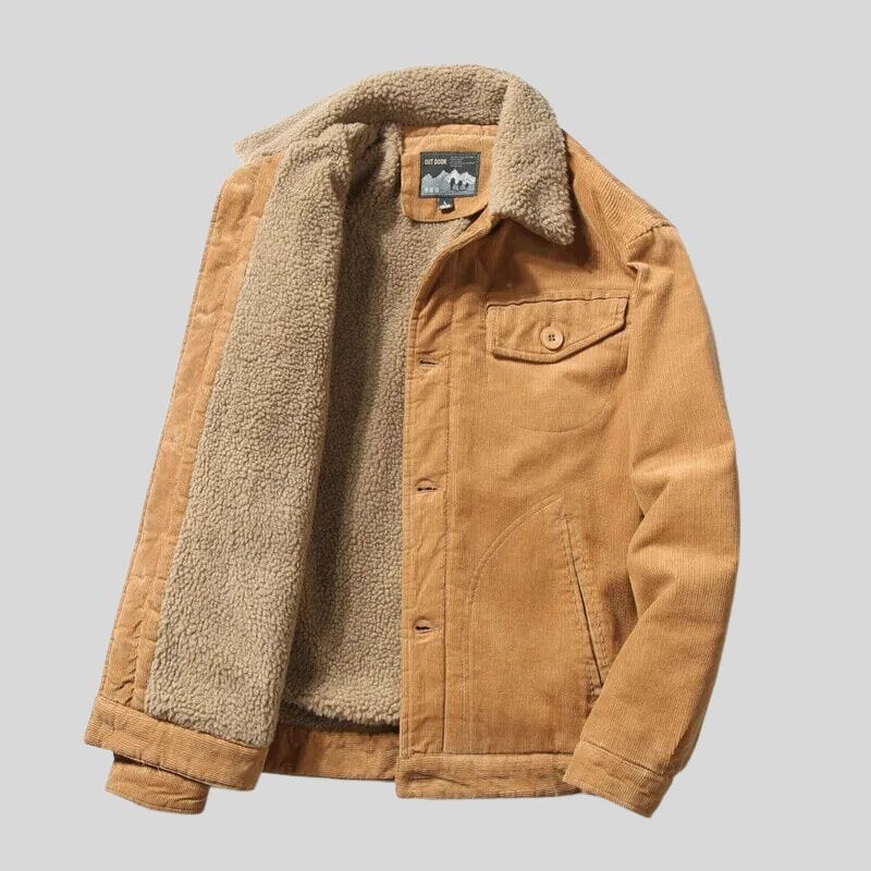 Veste Velour Col Mouton Homme