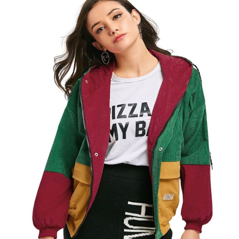 Veste Velour Cotelé Femme