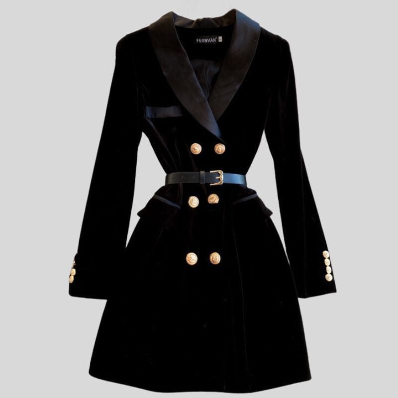 Veste Velour Femme Noir