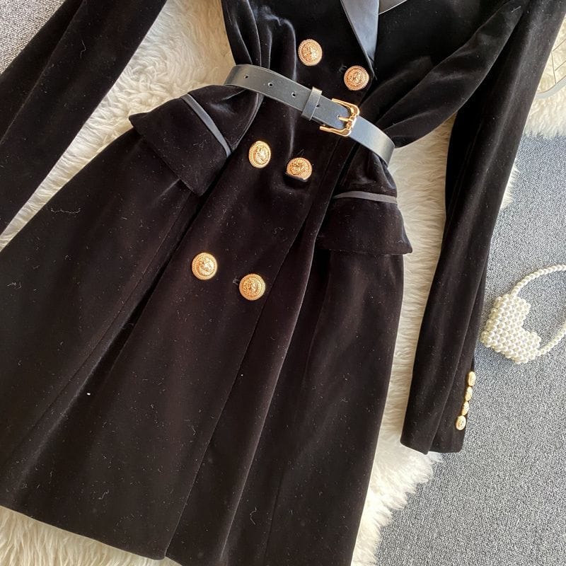 Veste Velour Femme Noir