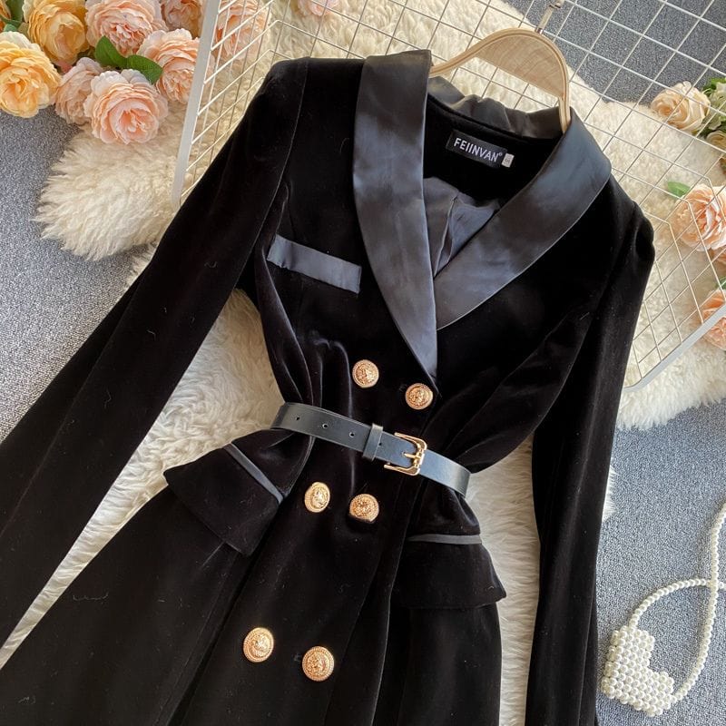 Veste Velour Femme Noir
