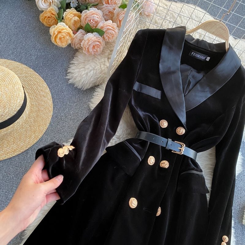 Veste Velour Femme Noir