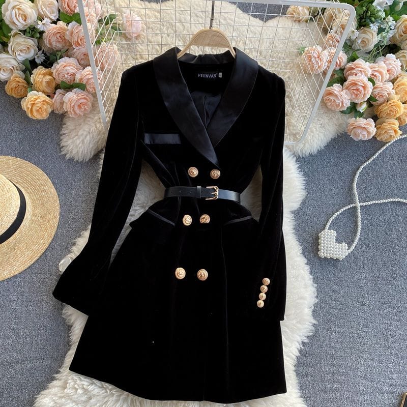 Veste Velour Femme Noir