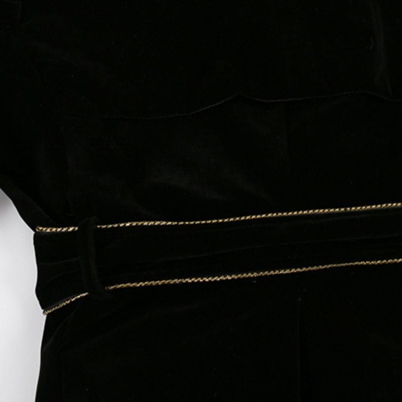 Veste Velour Noir Femme