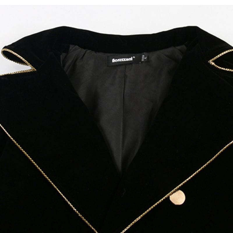 Veste Velour Noir Femme