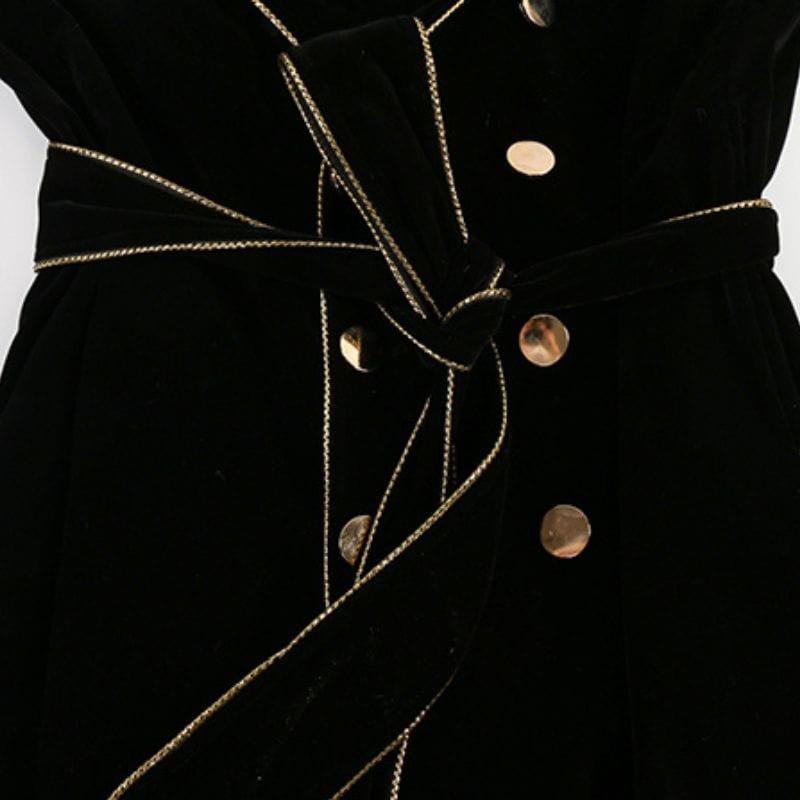Veste Velour Noir Femme