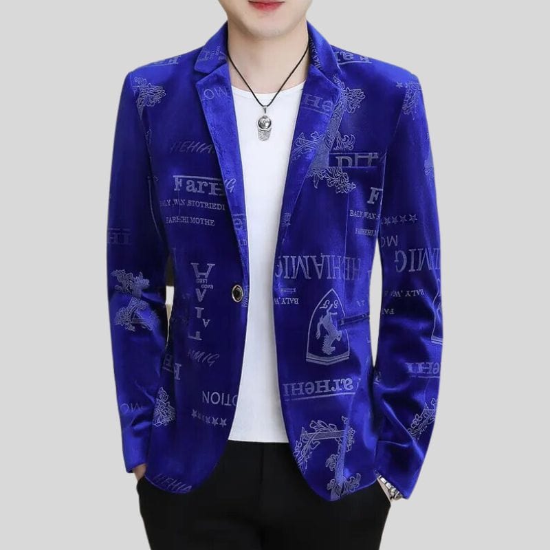 Veste Velours Bleu Homme