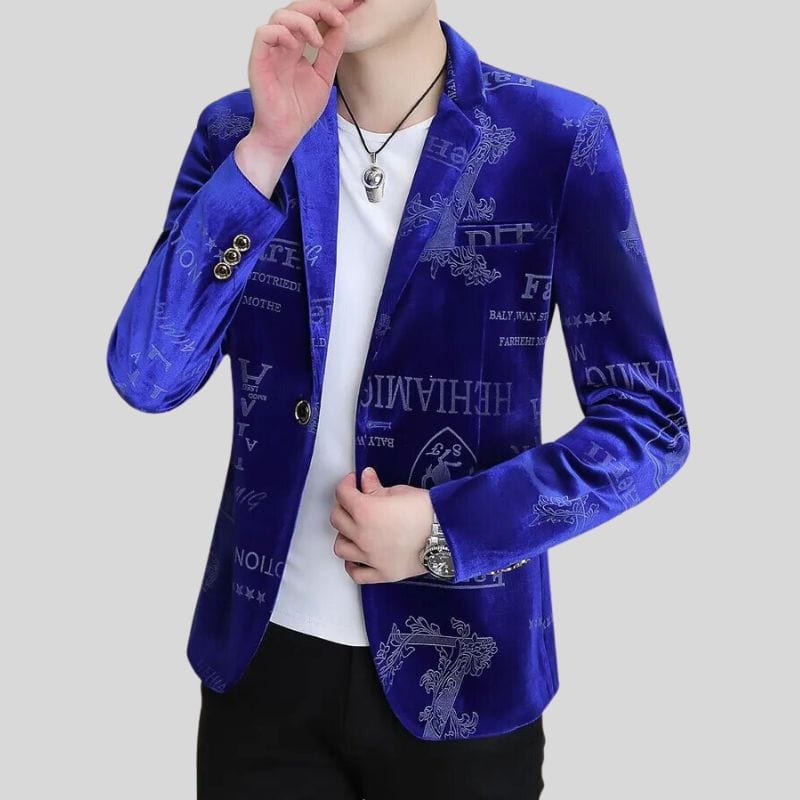Veste Velours Bleu Homme