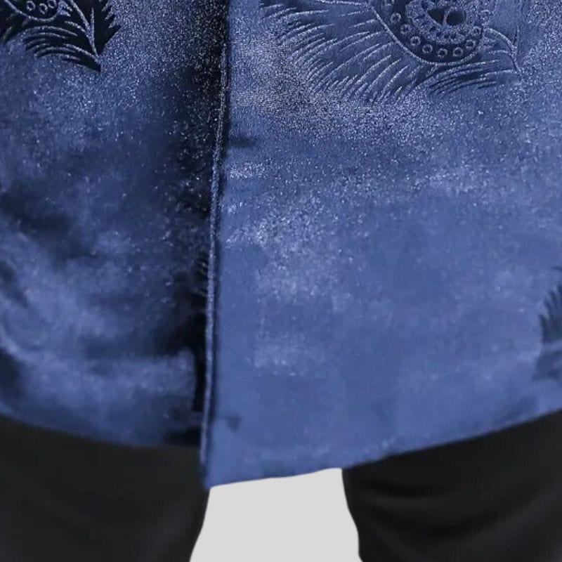 Veste Velours Bleu Marine Homme