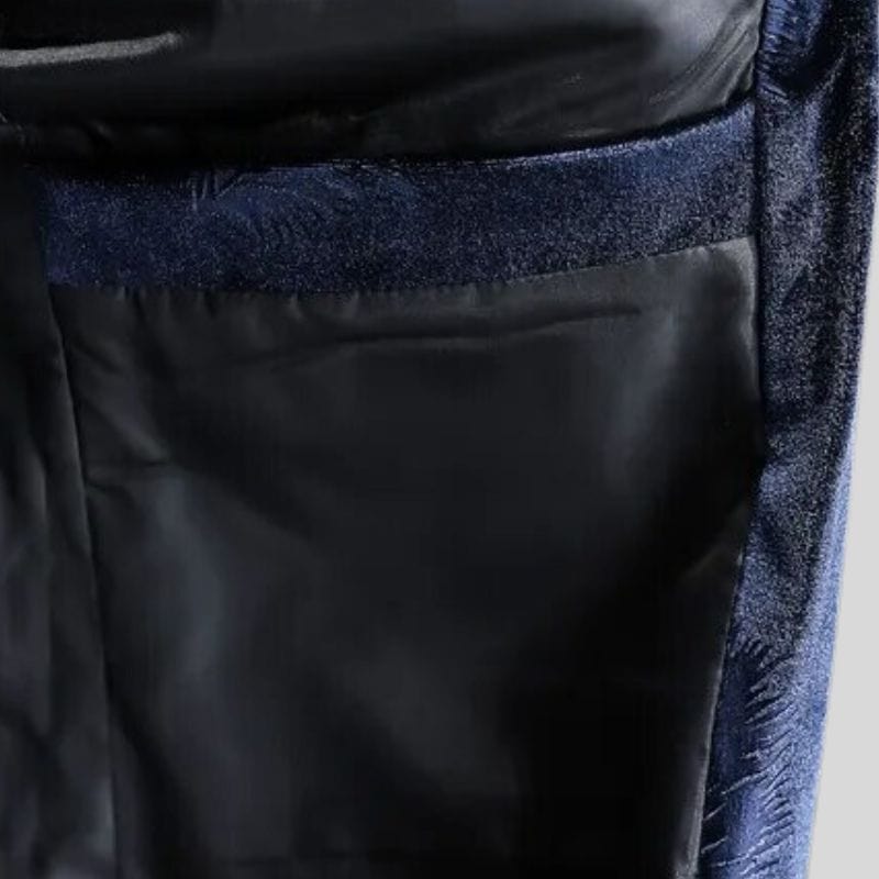 Veste Velours Bleu Marine Homme