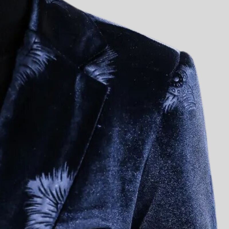 Veste Velours Bleu Marine Homme