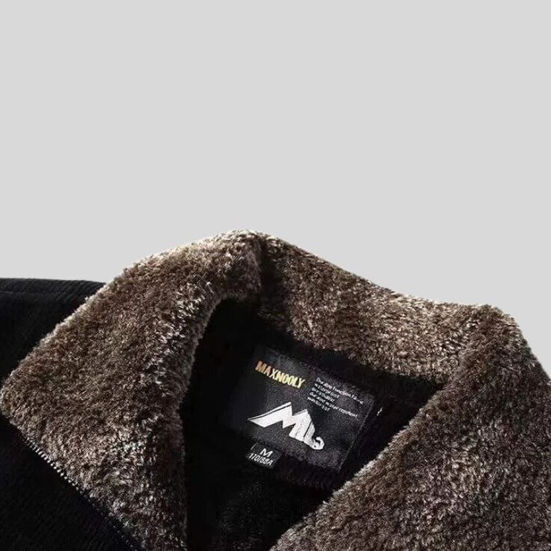 Veste Velours Col Fourrure