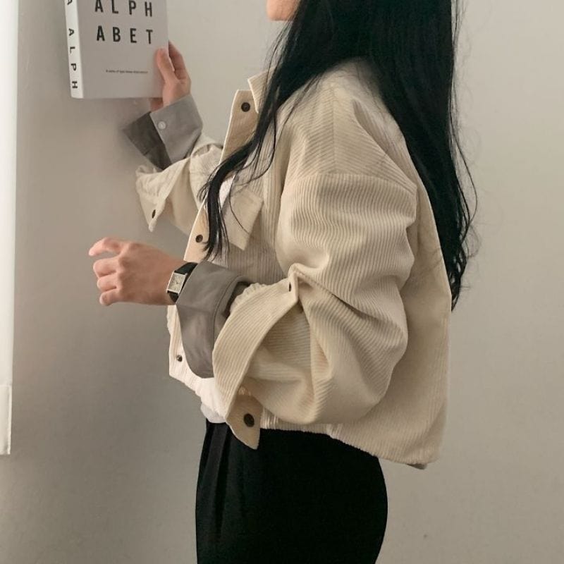 Veste Velours Cotelé Femme Oversize