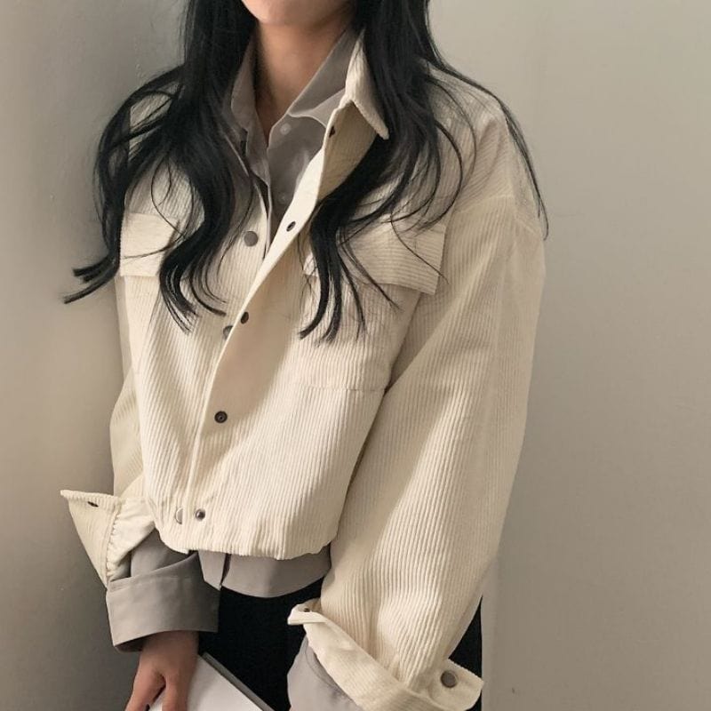 Veste Velours Cotelé Femme Oversize