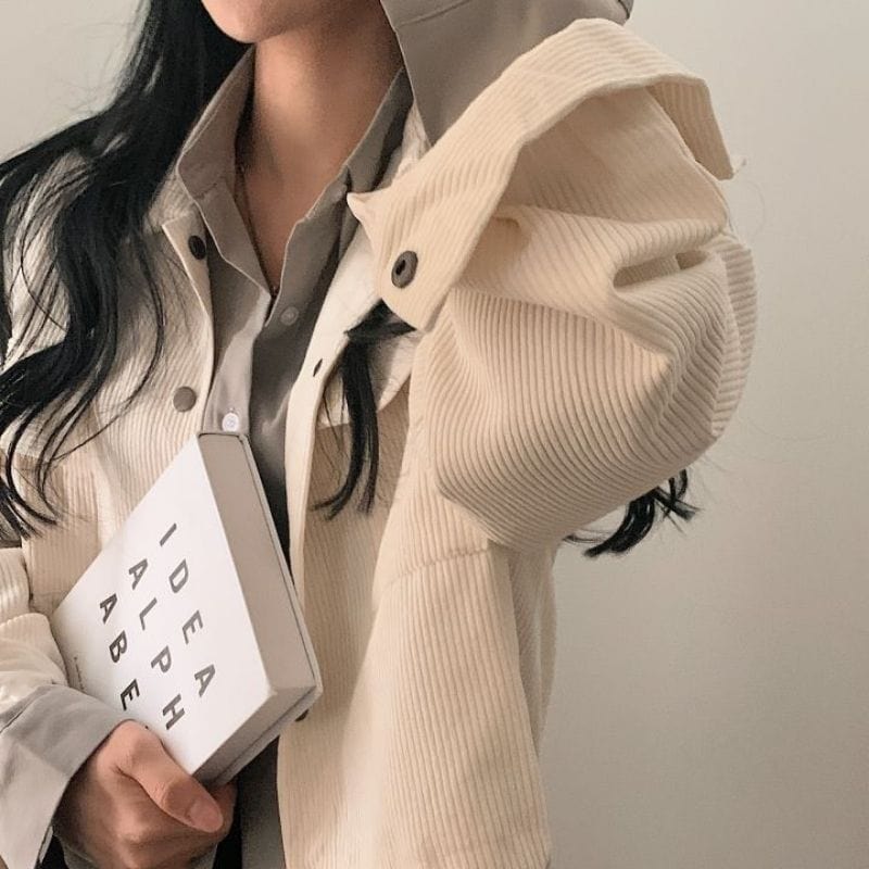 Veste Velours Cotelé Femme Oversize