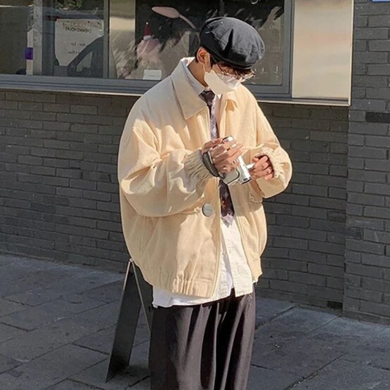 Veste Velours Cotelé Homme Beige