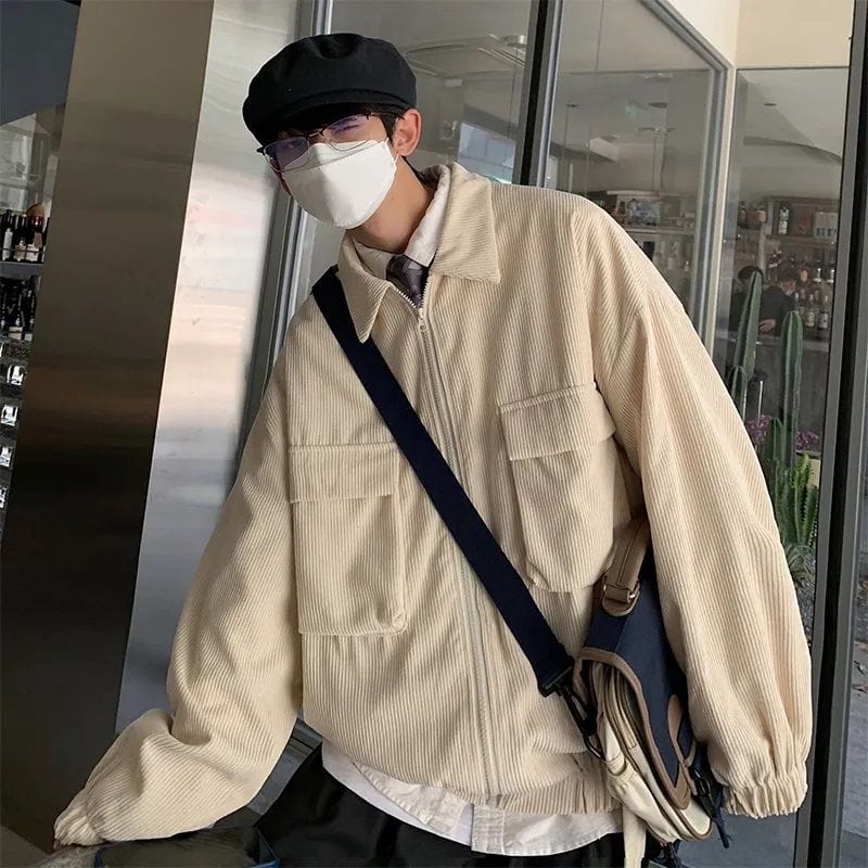 Veste Velours Cotelé Homme Beige