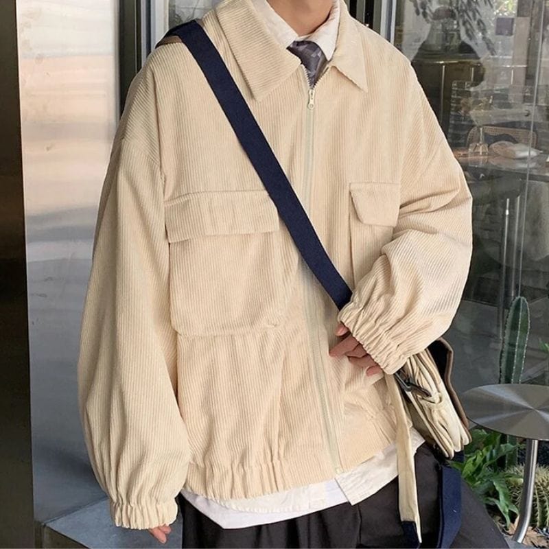 Veste Velours Cotelé Homme Beige