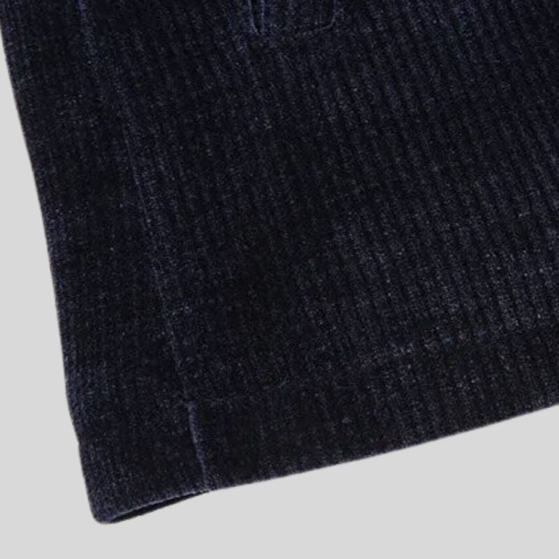 Veste Velours Cotelé Homme Bleu Marine