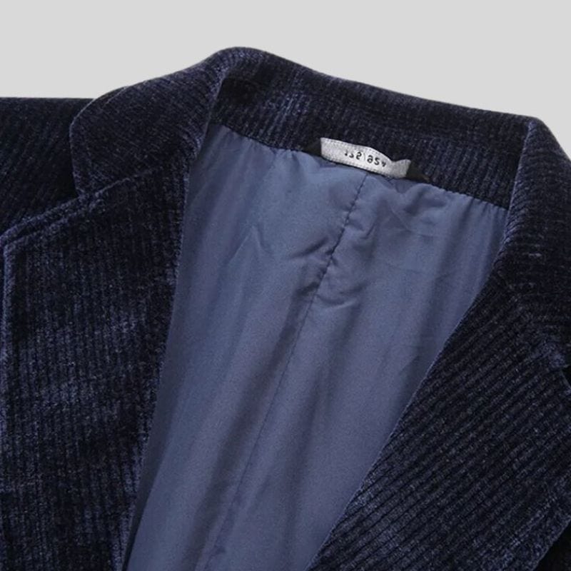 Veste Velours Cotelé Homme Bleu Marine