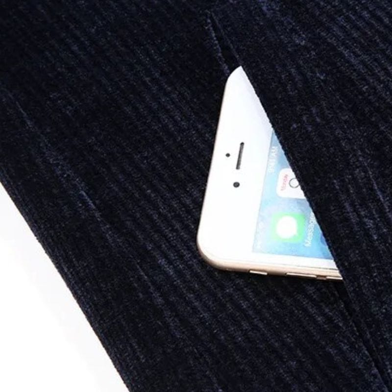 Veste Velours Cotelé Homme Bleu Marine