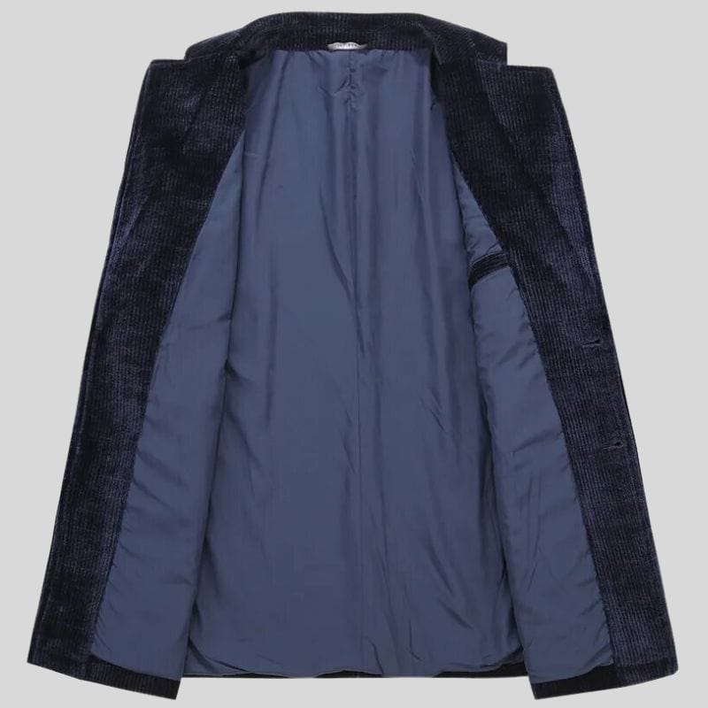 Veste Velours Cotelé Homme Bleu Marine