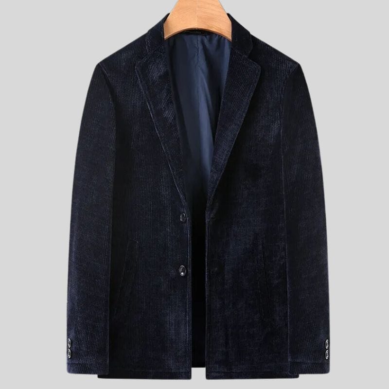 Veste Velours Cotelé Homme Bleu Marine