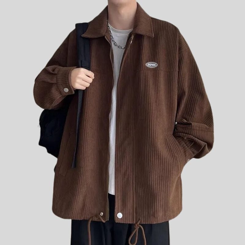 Veste Velours Cotelé Homme Marron