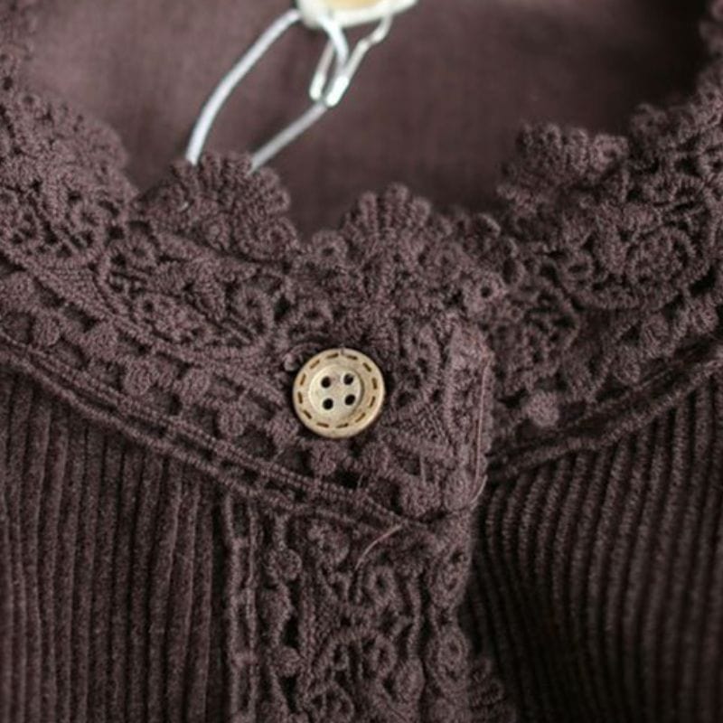 Veste Velours Cotele Marron Femme