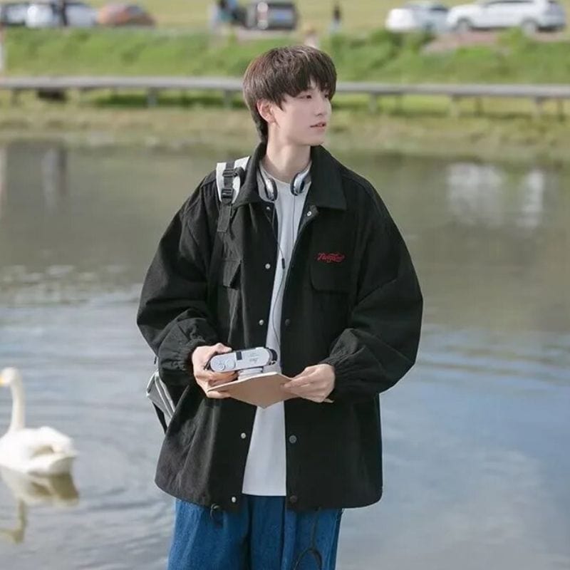 Veste Velours Cotelé Noir Homme