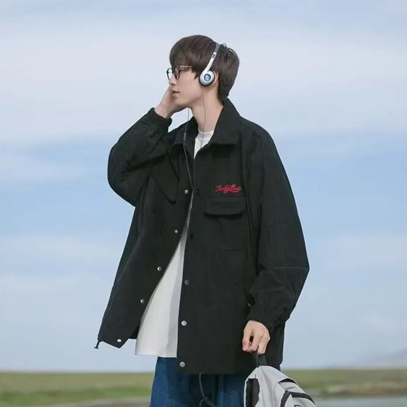 Veste Velours Cotelé Noir Homme