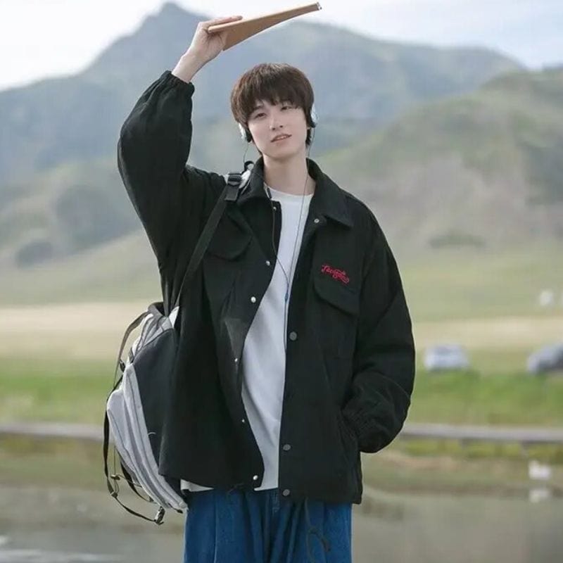 Veste Velours Cotelé Noir Homme