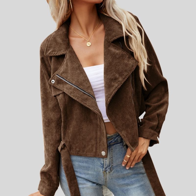 Veste Velours Courte Femme