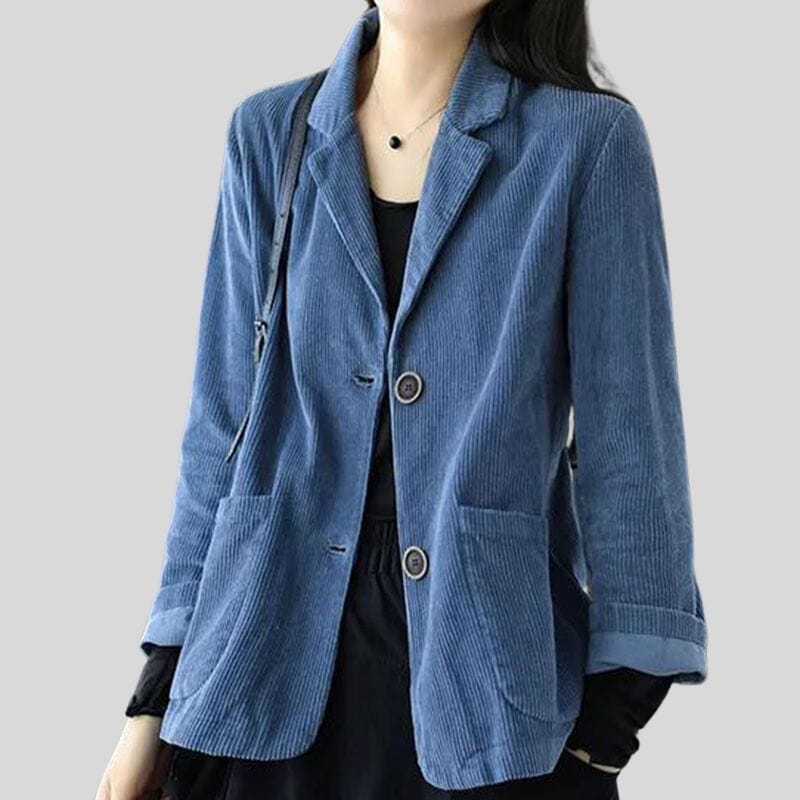 Veste Velours Femme Bleu