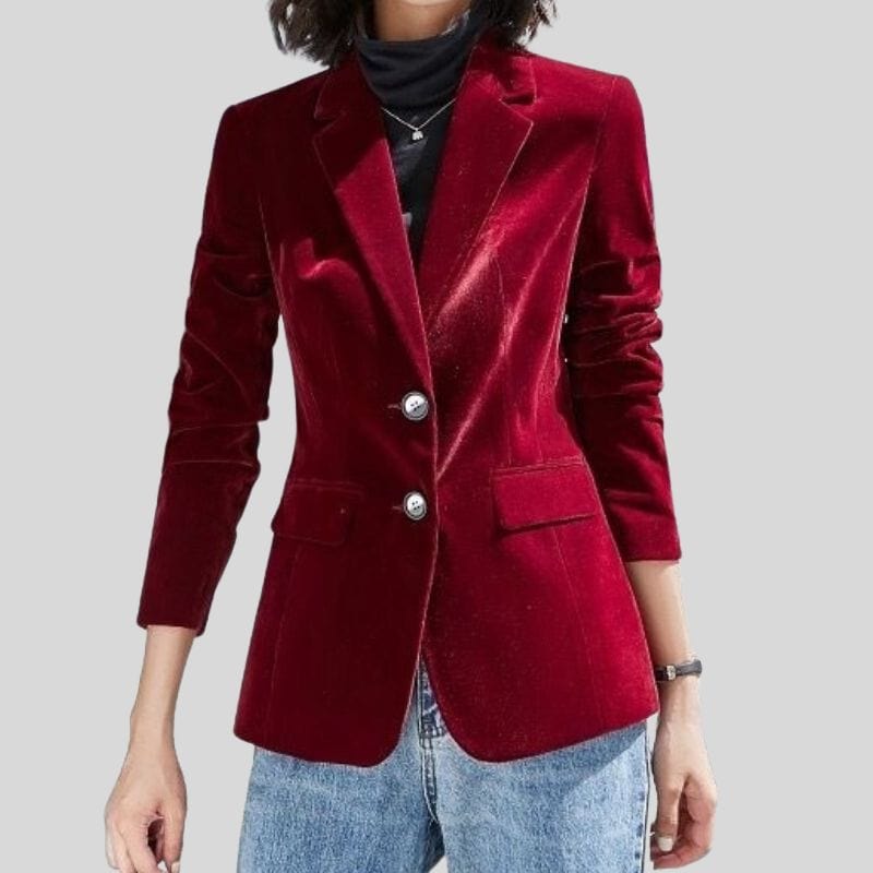 Veste Velours Femme Bordeaux