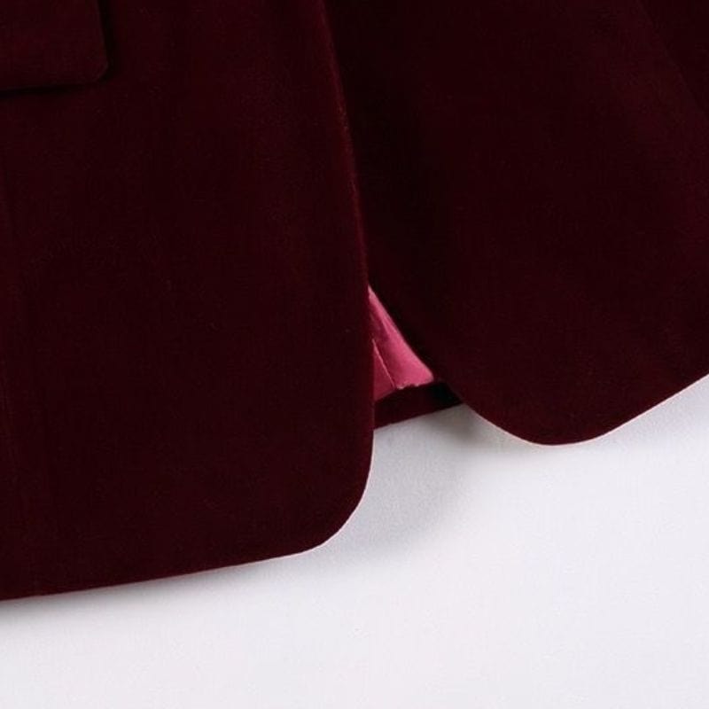 Veste Velours Femme Bordeaux