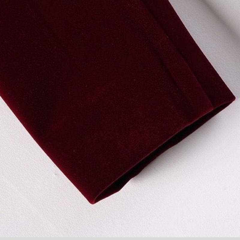 Veste Velours Femme Bordeaux