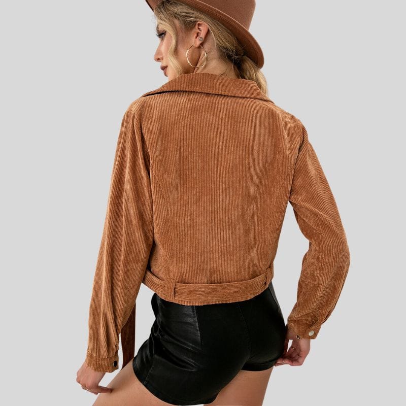 Veste Velours Femme Camel
