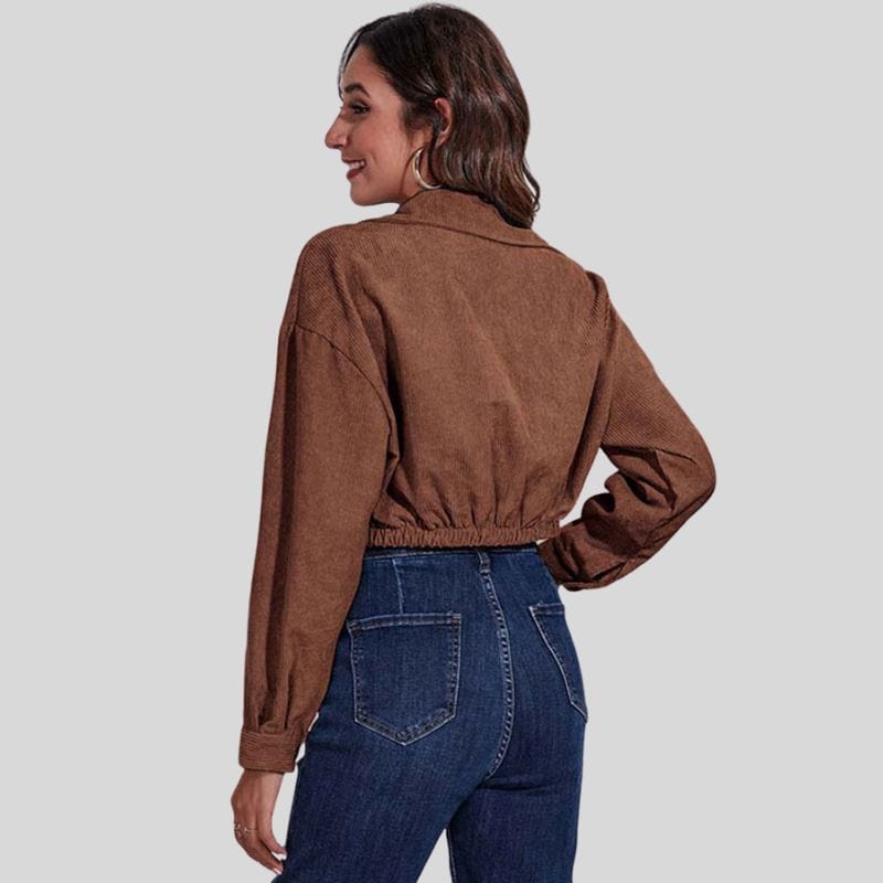 Veste Velours Femme Marron