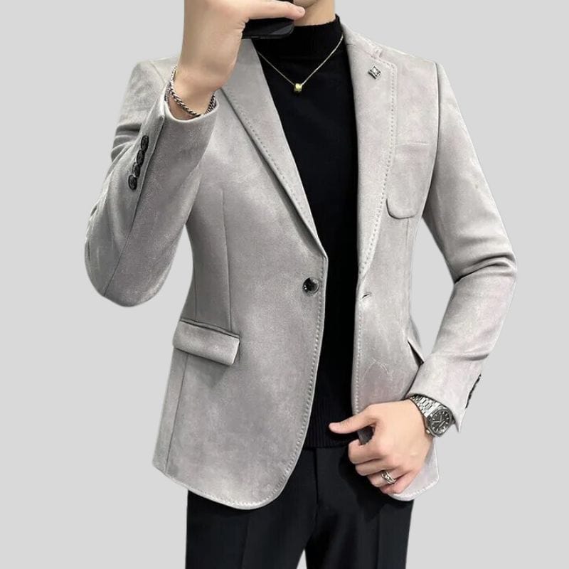 Veste Velours Grise Homme