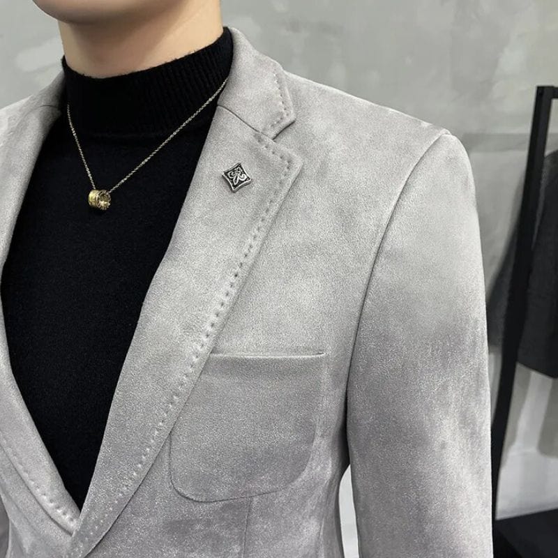 Veste Velours Grise Homme