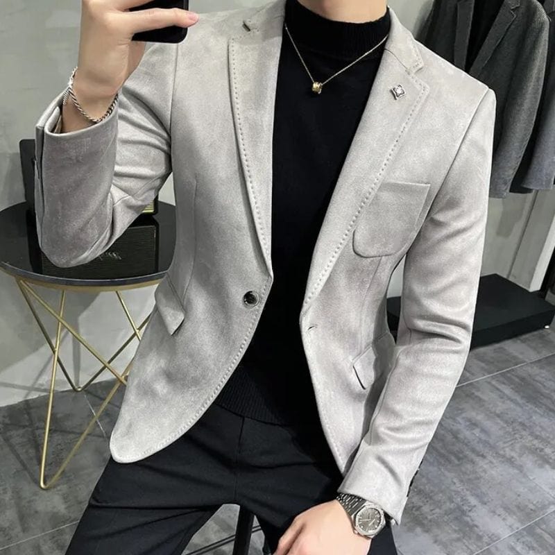 Veste Velours Grise Homme