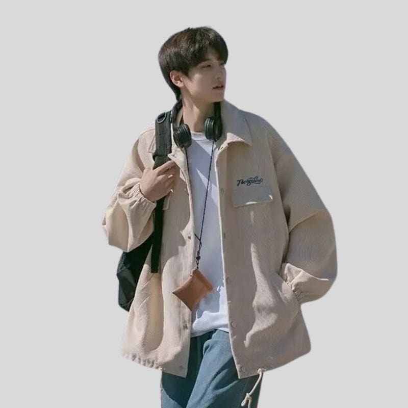 Veste Velours Homme Beige