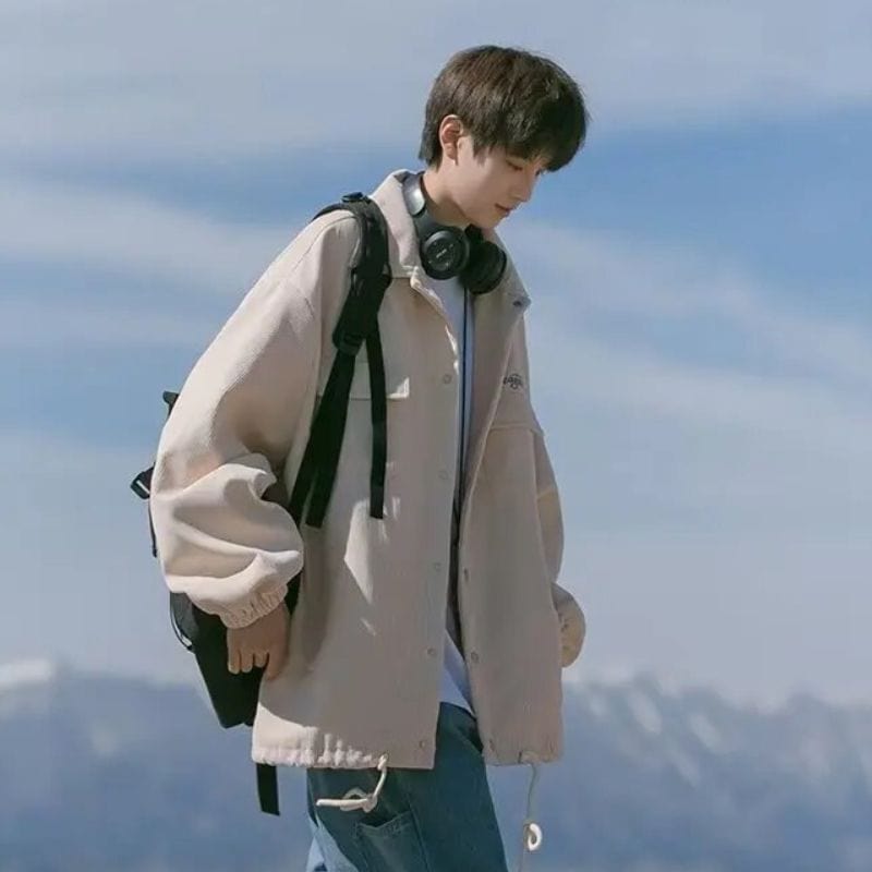 Veste Velours Homme Beige