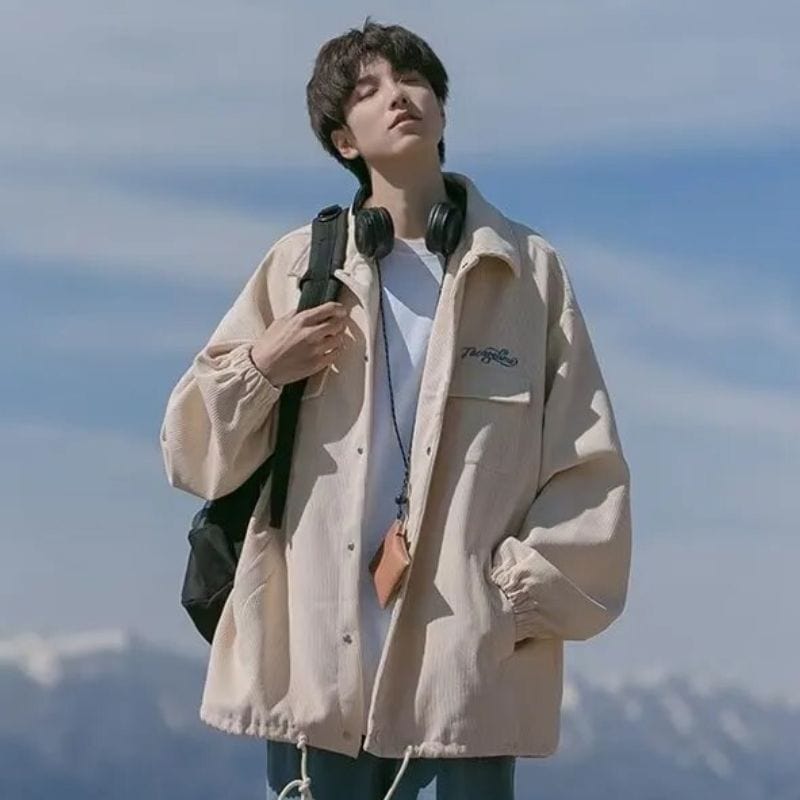 Veste Velours Homme Beige